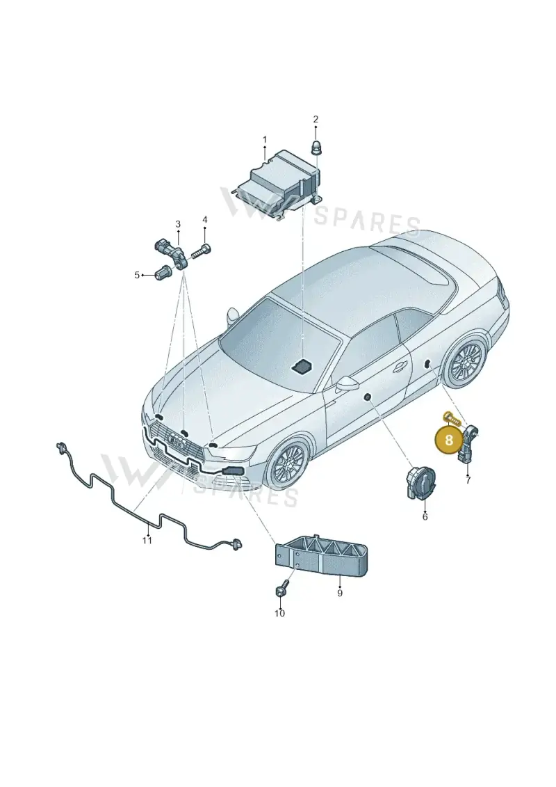 N91068601 — Audi A5 Cabrio 2.0 (2016-2018) diagram 848959300, position 8