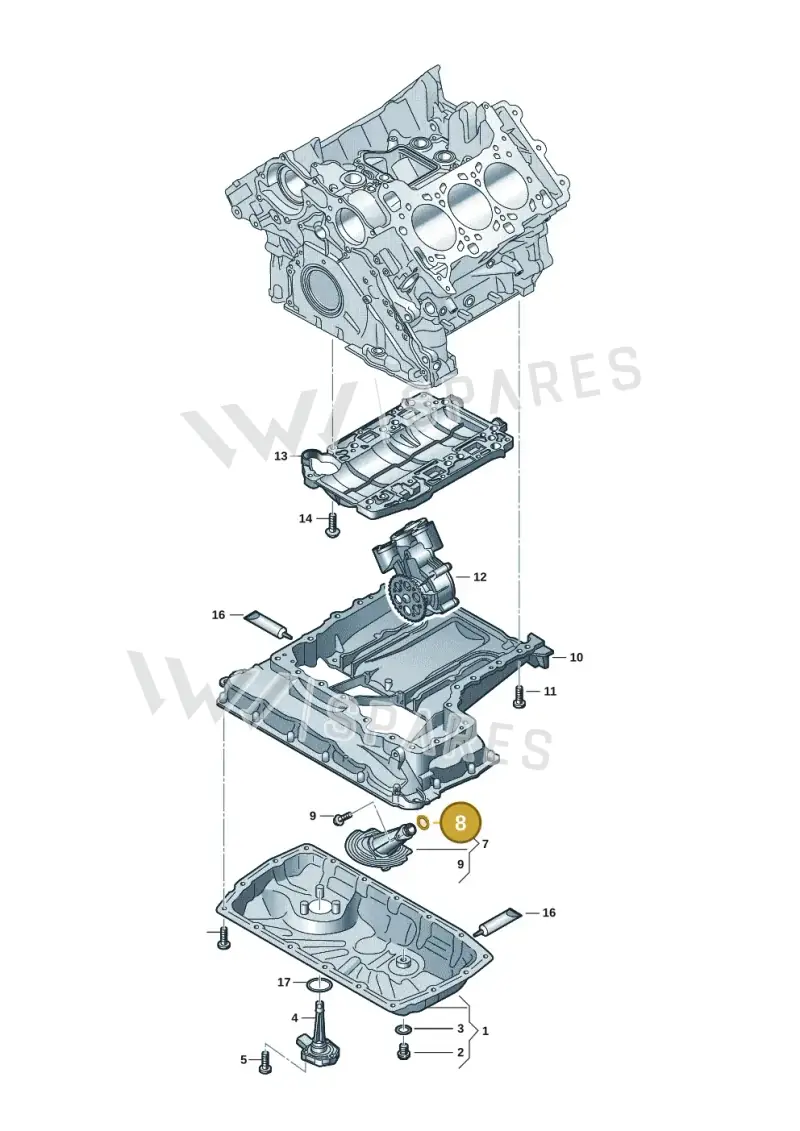 N91069701 — Audi A5 Limo 2.0 (2024-) diagram 849103191, position 8