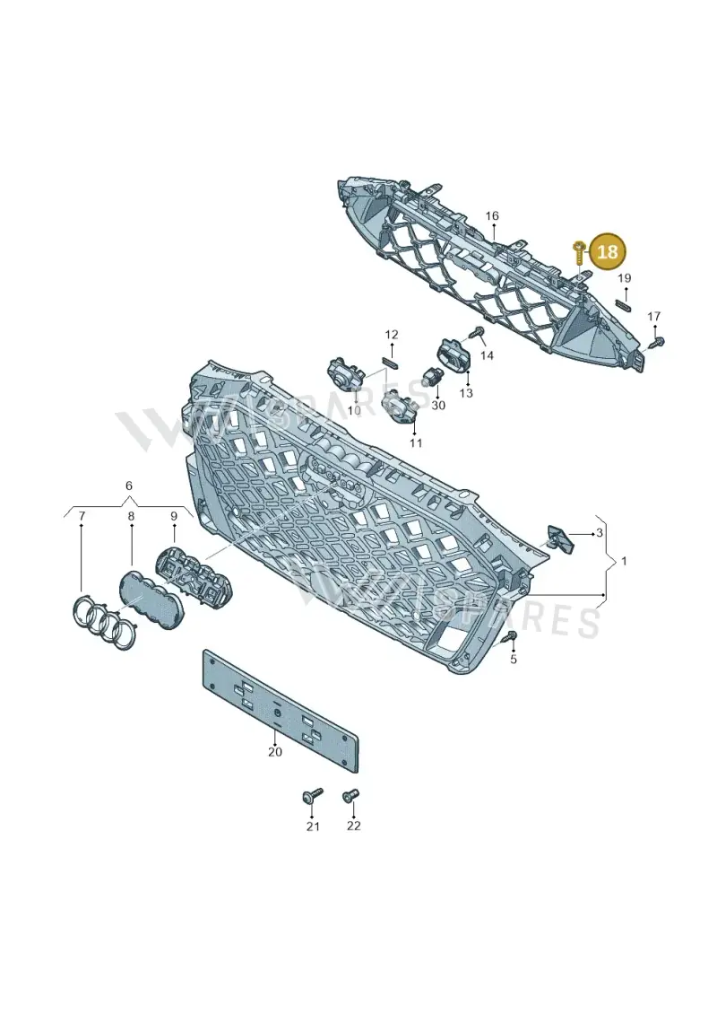 N91070201 — Audi A3 Sportback (2019-2021) diagram 596853675, position 18