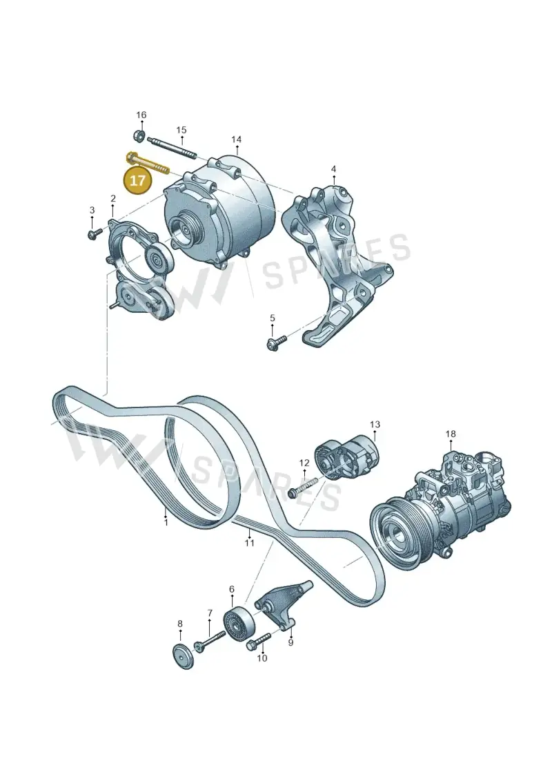 N91071801 — Audi Q8 Quattro 3,0 (2018-) diagram 429903430, position 17