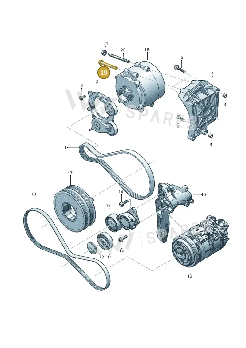 N91071801 — Audi RS6 Avant (2019-) diagram 838903070, position 19