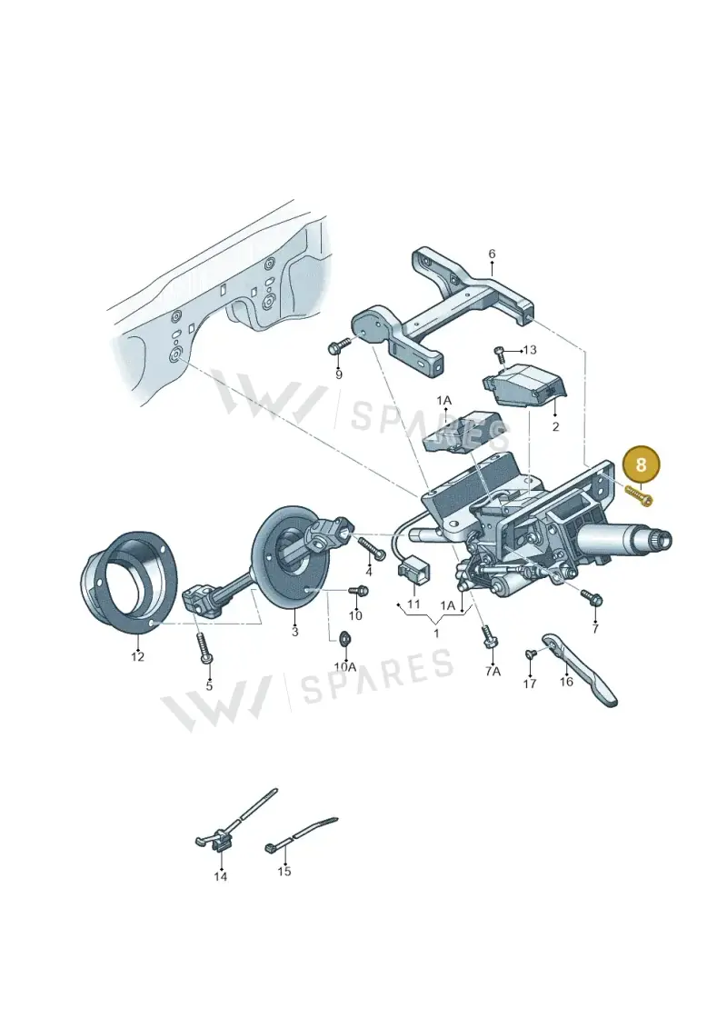 N91073401 — Audi A7 Sportback (2014-2018) diagram 696419500, position 8