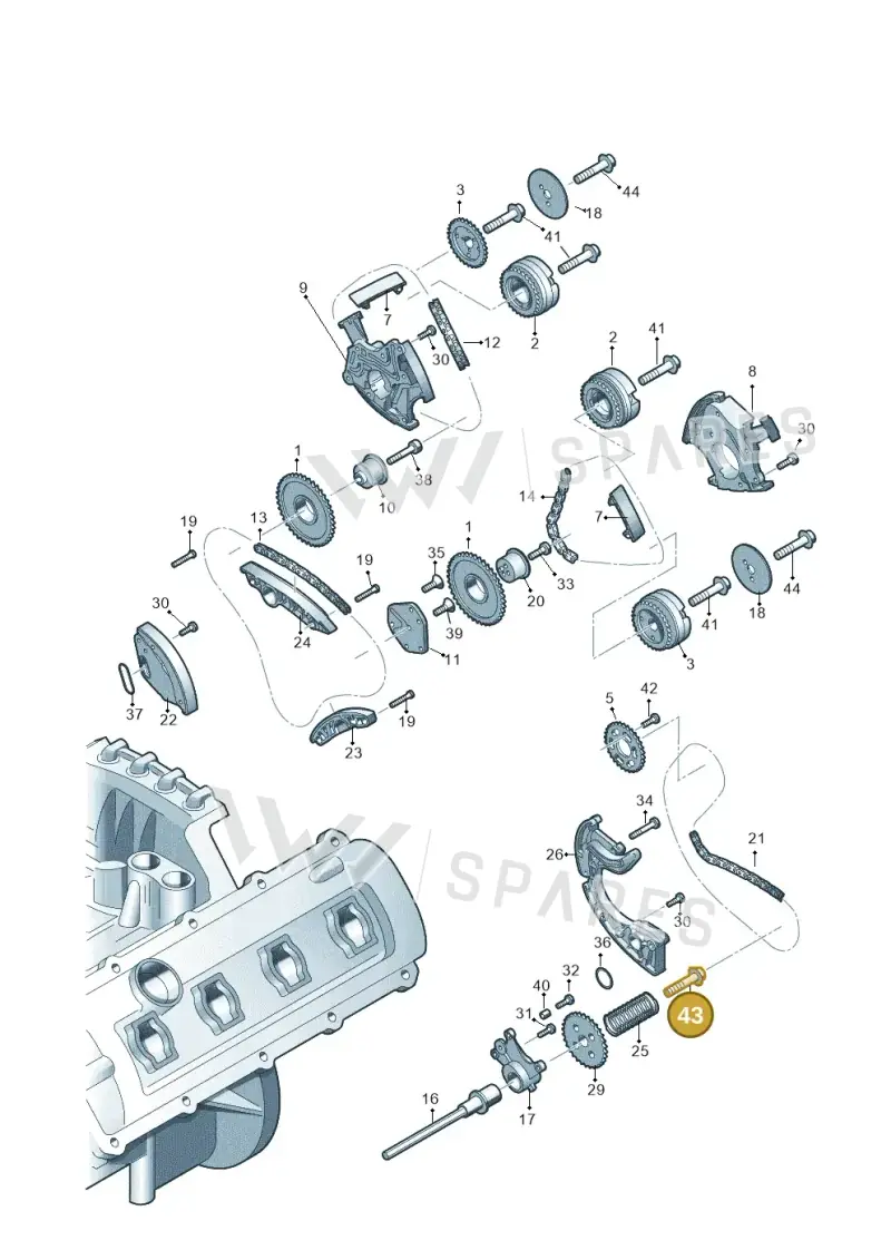 N91073701 — Audi Q5 qu. 2.0 TDI (2012-2017) diagram 724109350, position 43