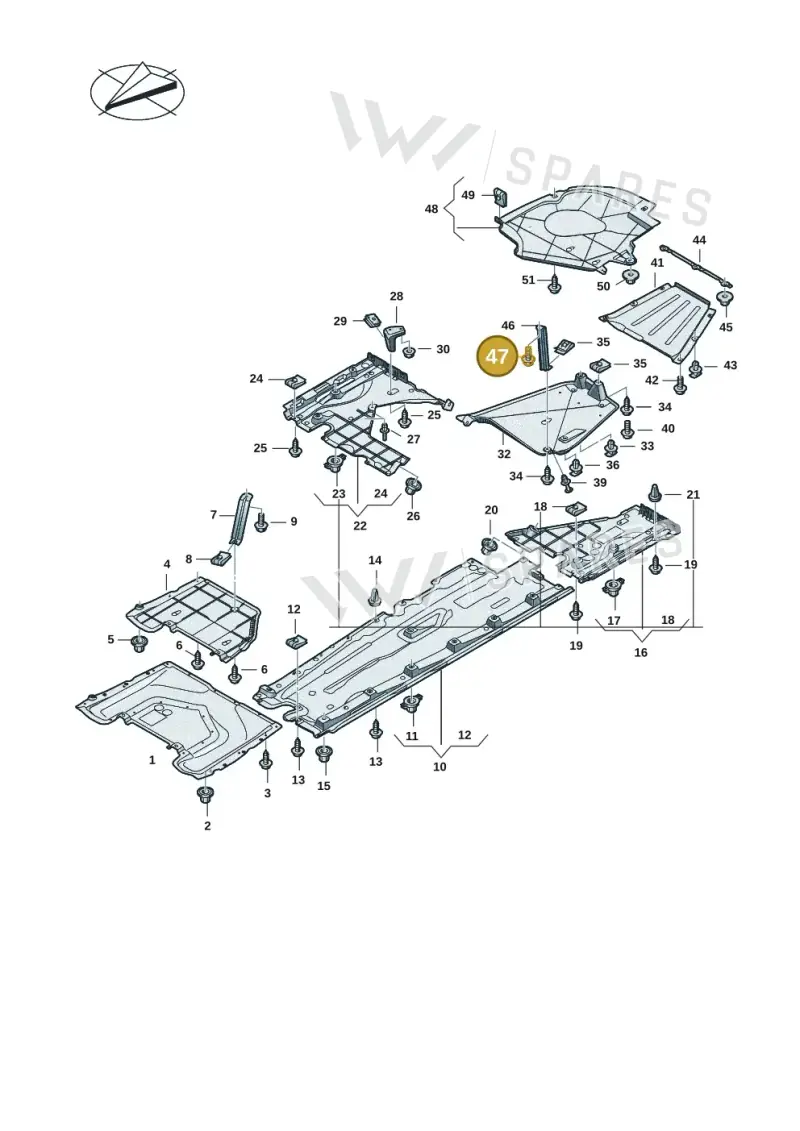 N91079301 — Audi A5 Avant 2.0 (2024-) diagram 8wk825000, position 47