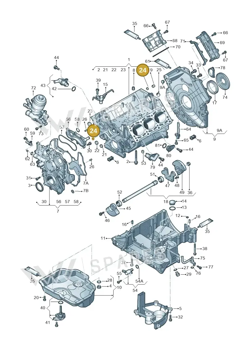 N91081801 — Audi A8L qu. 3.0 TDI (2013-2018) diagram 675103520, position 24