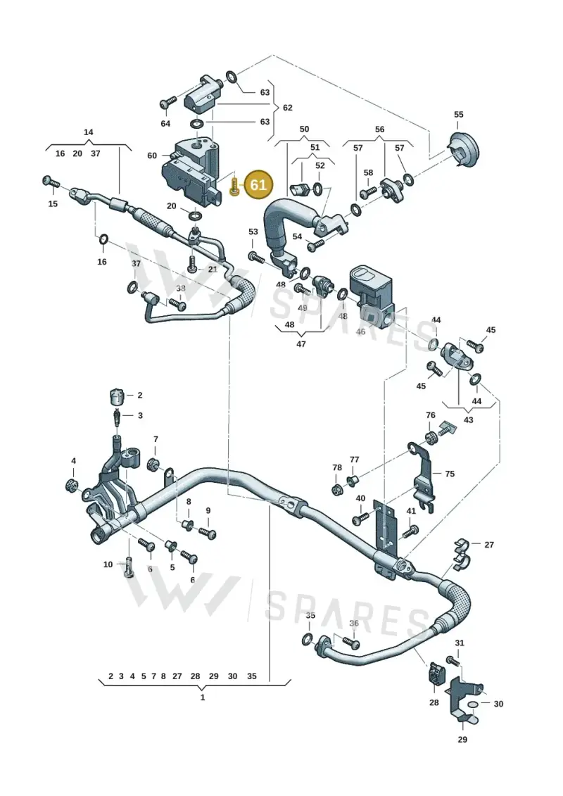 N91089601 — Audi RS e-tron GT (2020-2020) diagram 4j1260752, position 61