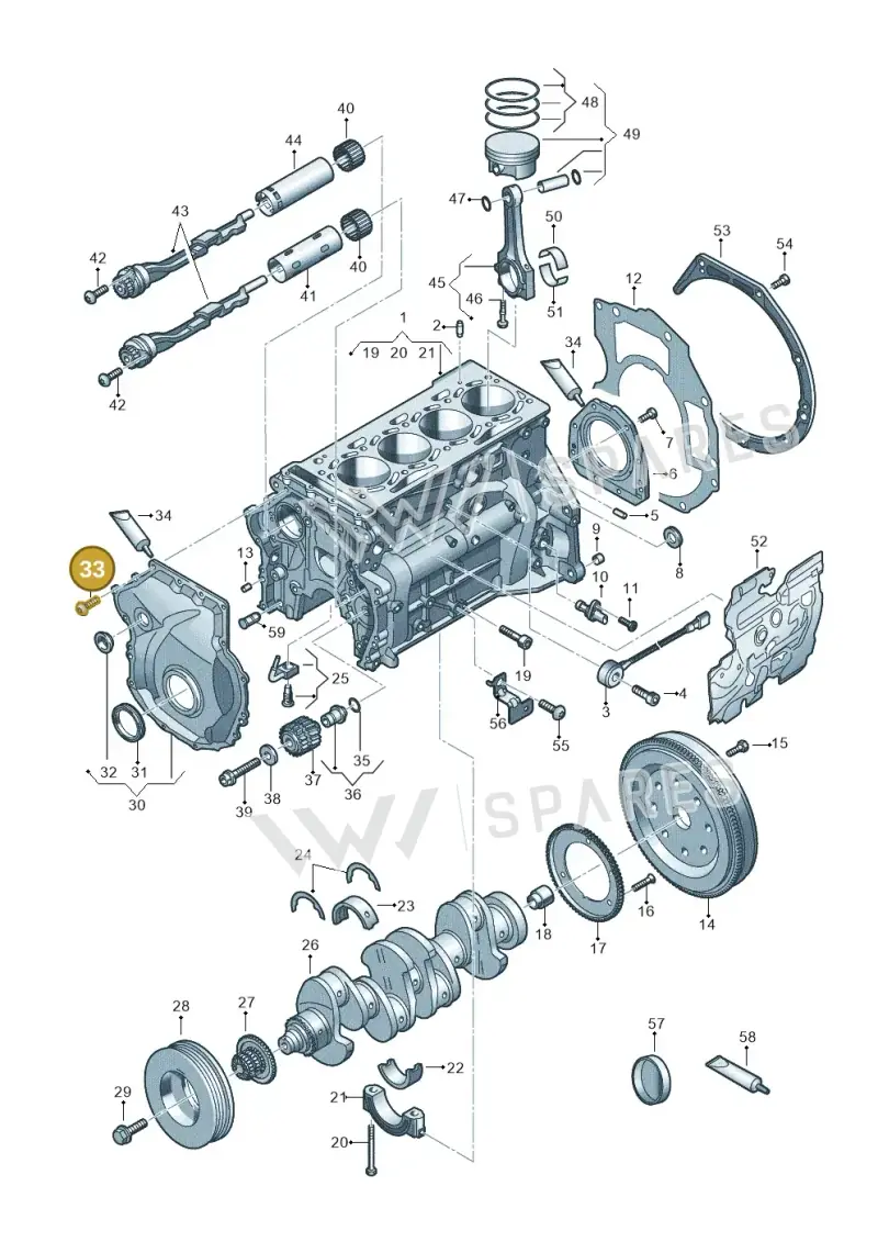 N91096705 — Audi A3 Sportback (2019-2021) diagram 596103014, position 33