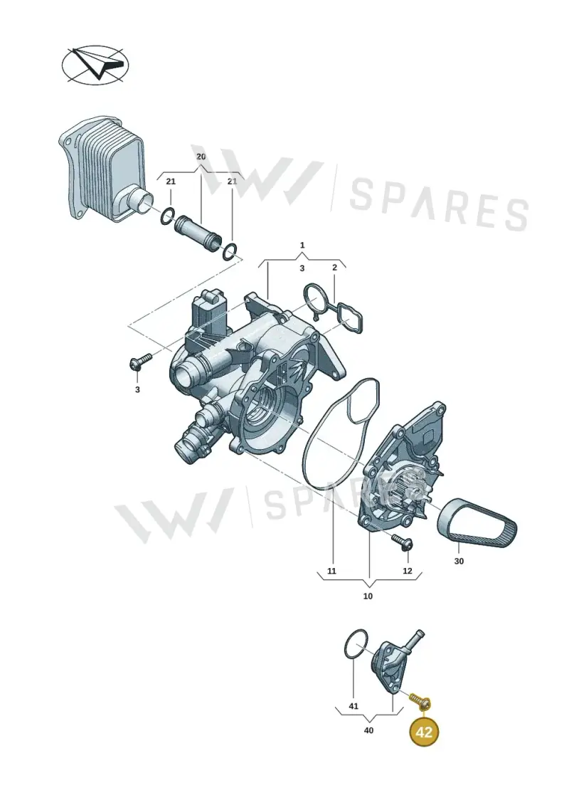 N91096801 — Audi A5 Limo 2.0 (2024-) diagram 06r121000, position 42