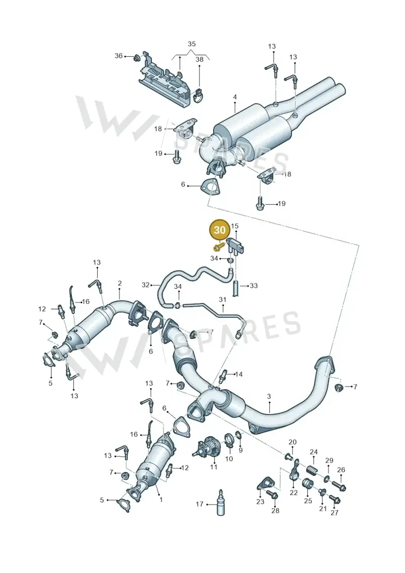 N91097001 — Audi A8L qu. 3.0 TDI (2013-2018) diagram 771253650, position 30