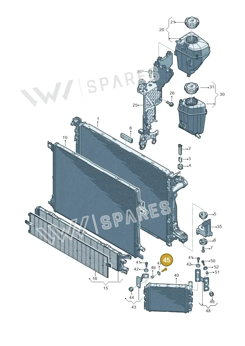 N91097101 — Audi A5 Limo 2.0 (2024-) diagram 8wk121145, position 45