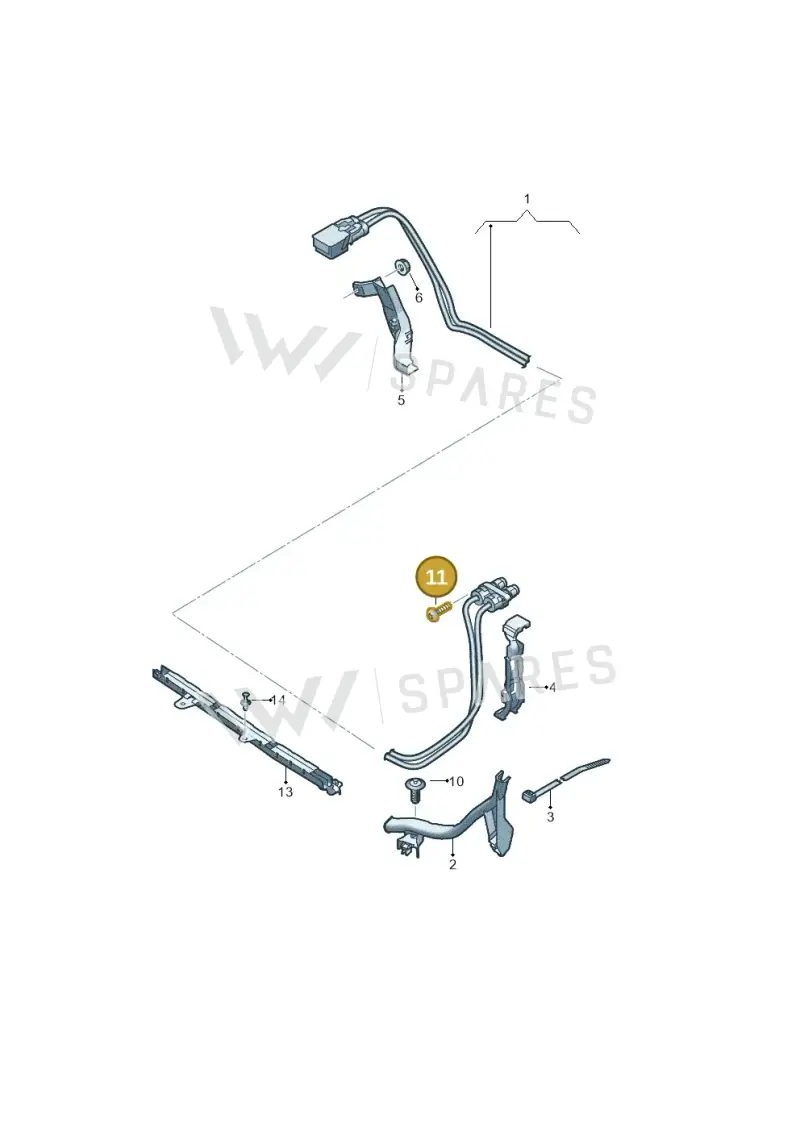 N91097102 — Audi A3 Sportback (2019-2021) diagram 596970110, position 11