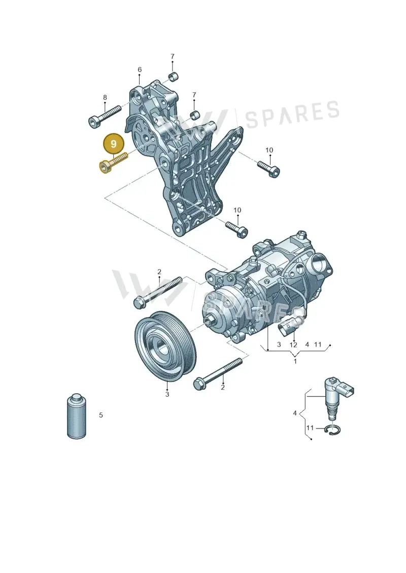 N91102101 — Audi A6 2.0 (2018-) diagram 847260000, position 9