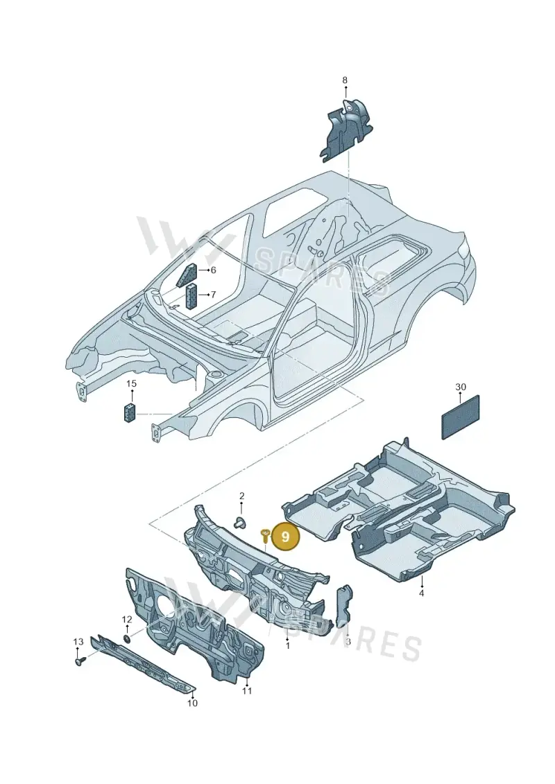 N91102501 — Audi Q2 2.0 TDI (2016-2018) diagram 803863200, position 9
