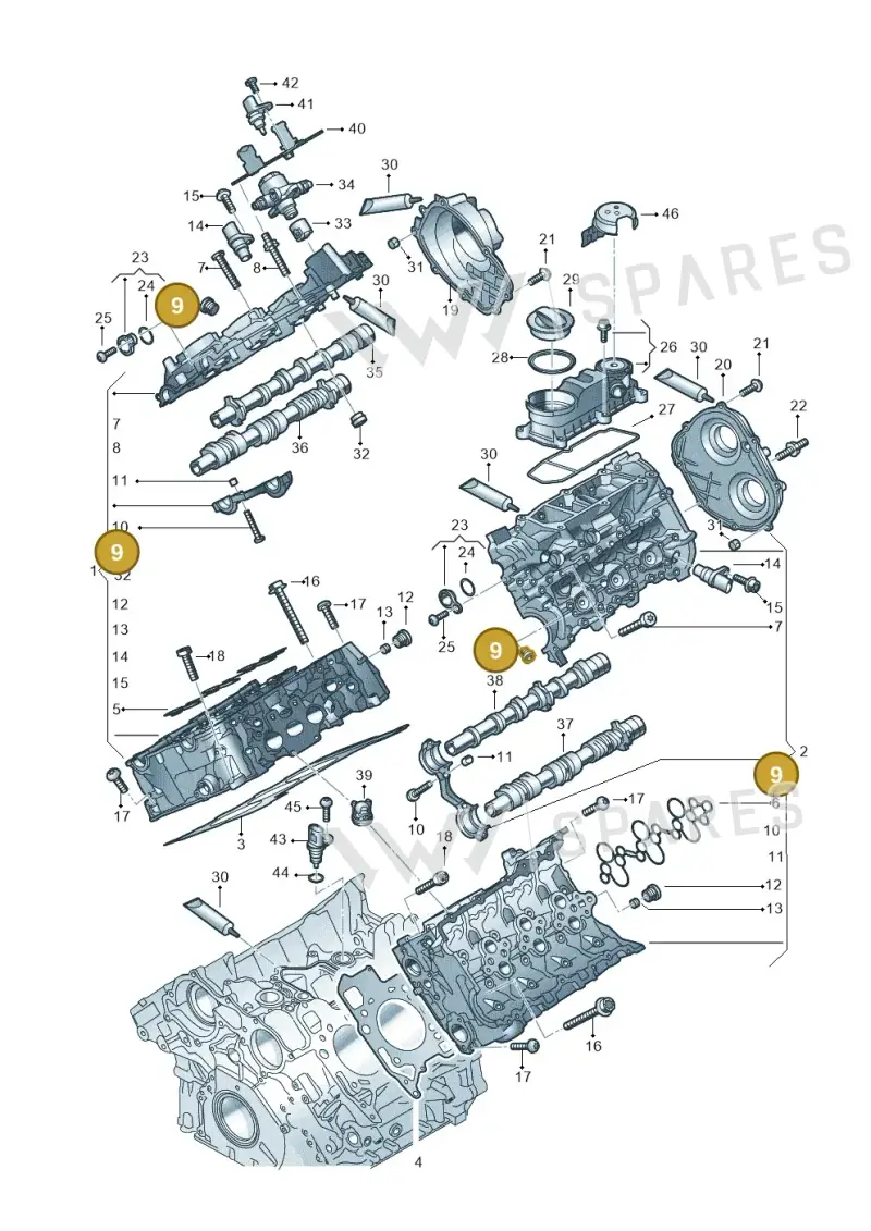 N91103401 — Audi A6 2.0 (2018-) diagram 847103330, position 9