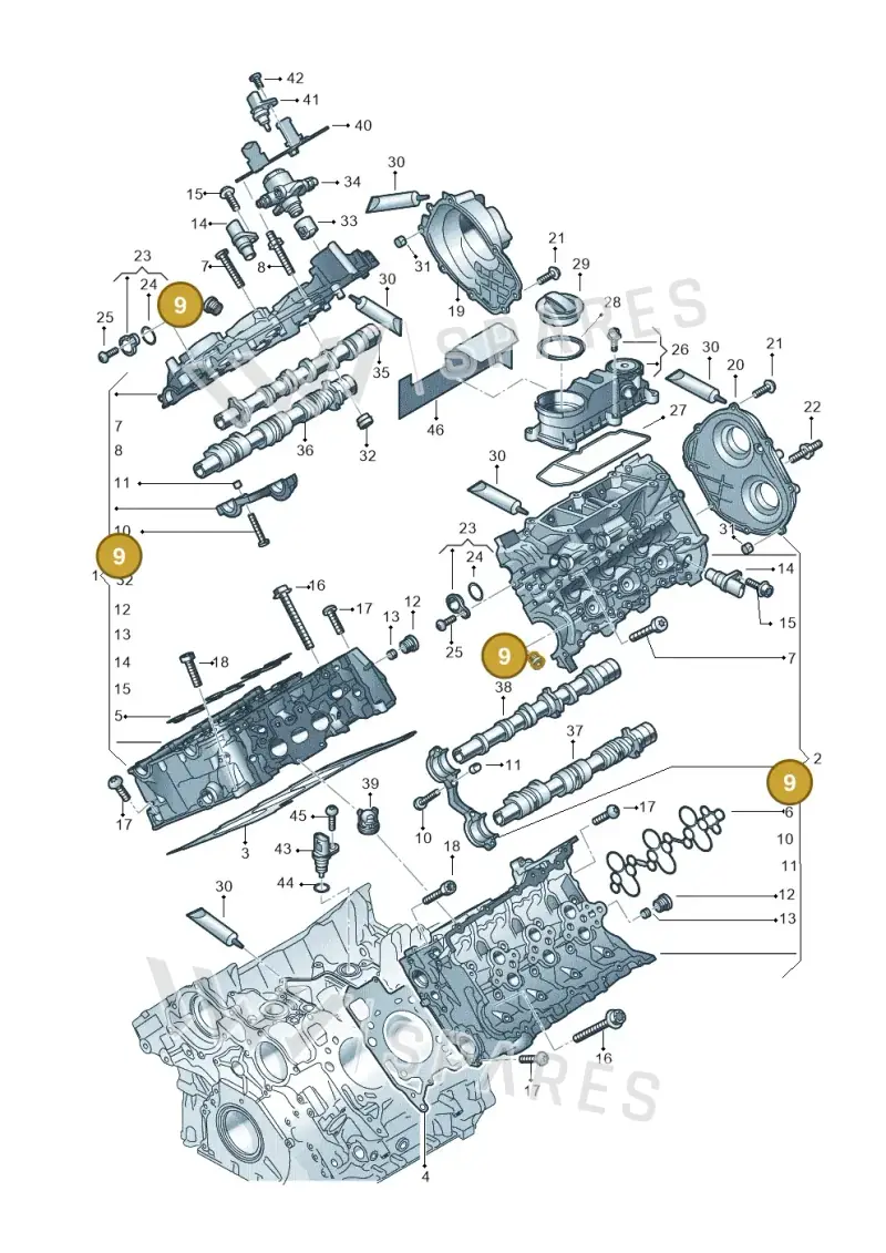 N91103401 — Audi A6 2.0 (2018-) diagram 849103330, position 9