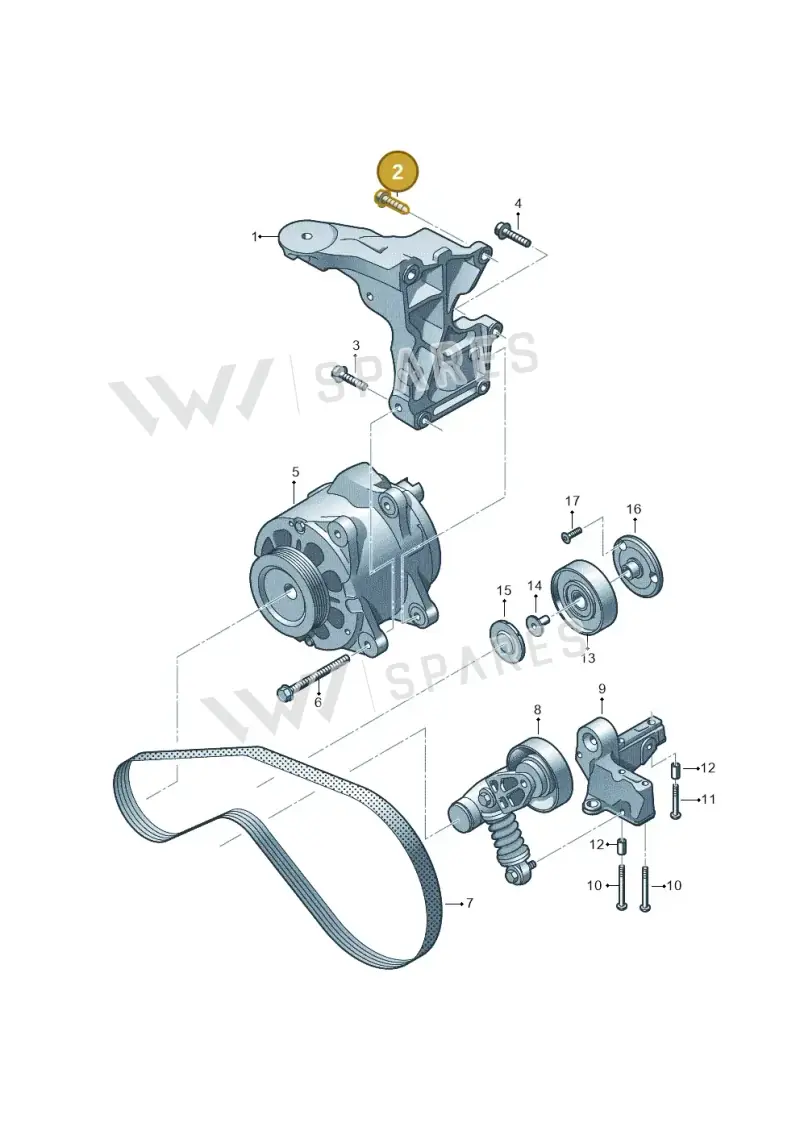 N91108501 — Audi Q7 qu. 3.0 TDI (2009-2015) diagram 473903600, position 2