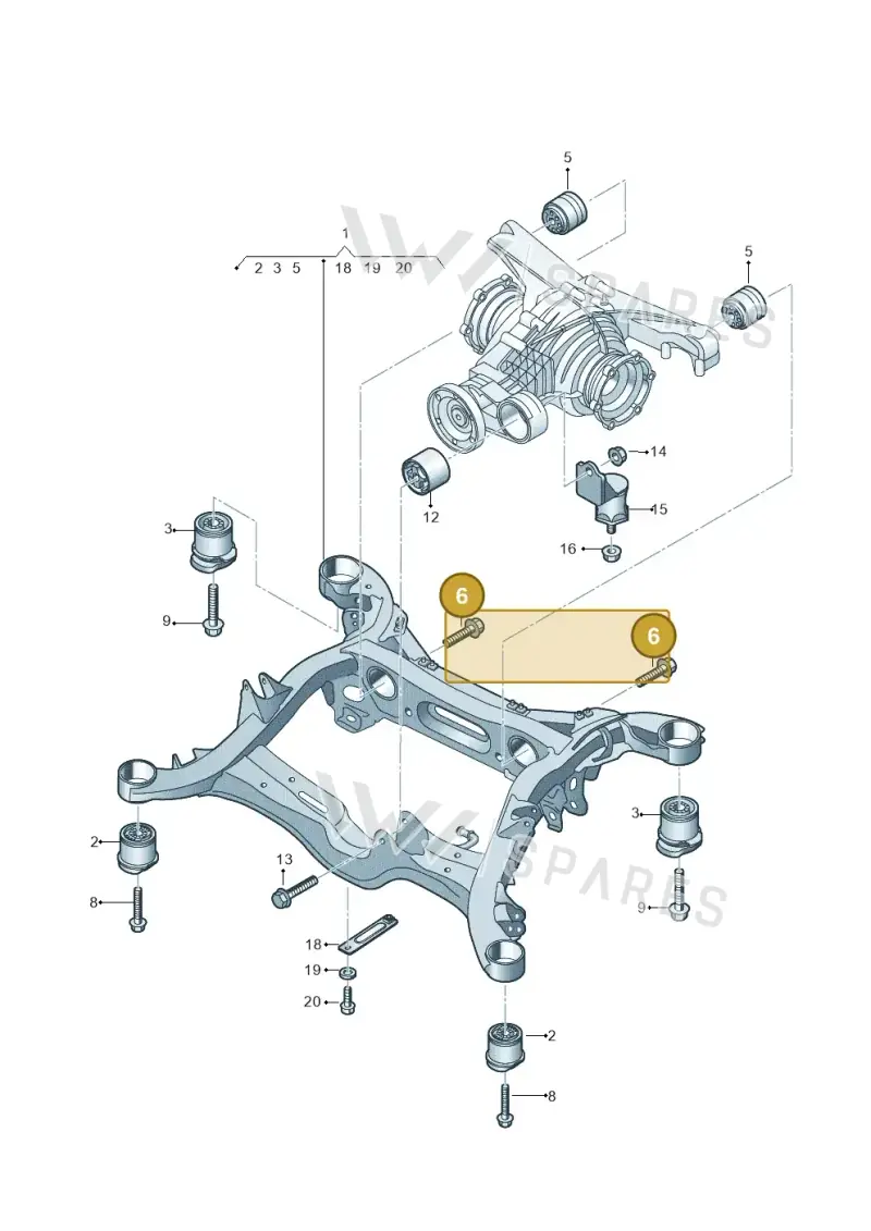 N91114701 — Audi A8L (2017-2022) diagram 838505070, position 6
