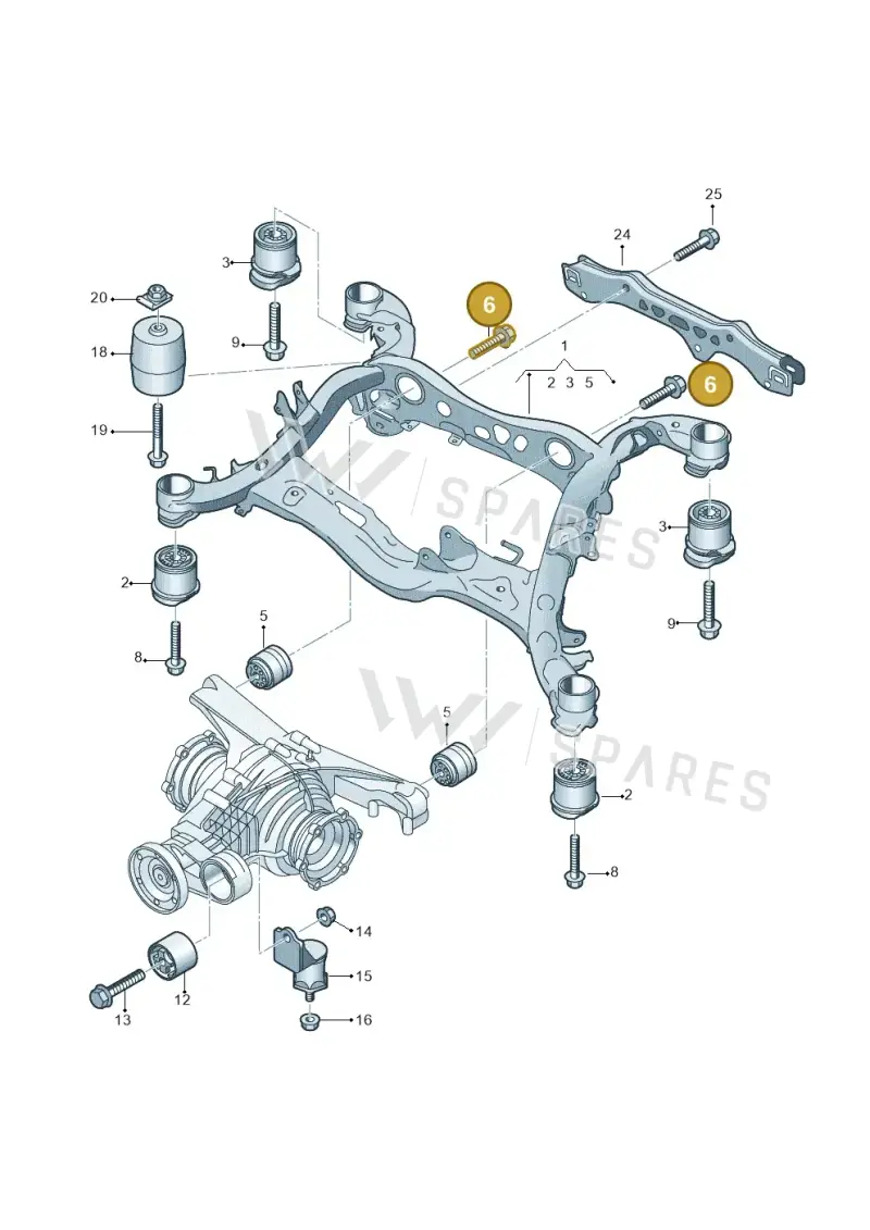 N91114701 — Audi A8L (2017-2022) diagram 896505100, position 6