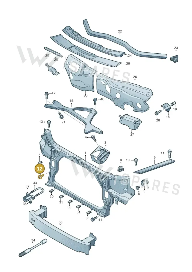 N91118501 — Audi A8L qu. 3.0 TDI (2013-2018) diagram 696805000, position 12