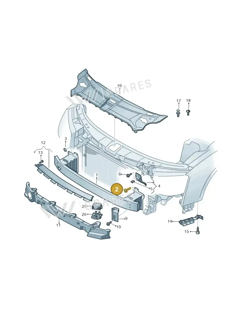 N91118501 — Audi A8L qu. 3.0 TDI (2013-2018) diagram 771807000, position 2