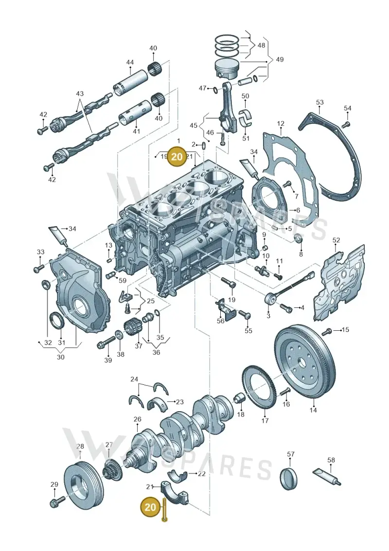 N91118902 — Audi A3 Sportback (2019-2021) diagram 596103014, position 20