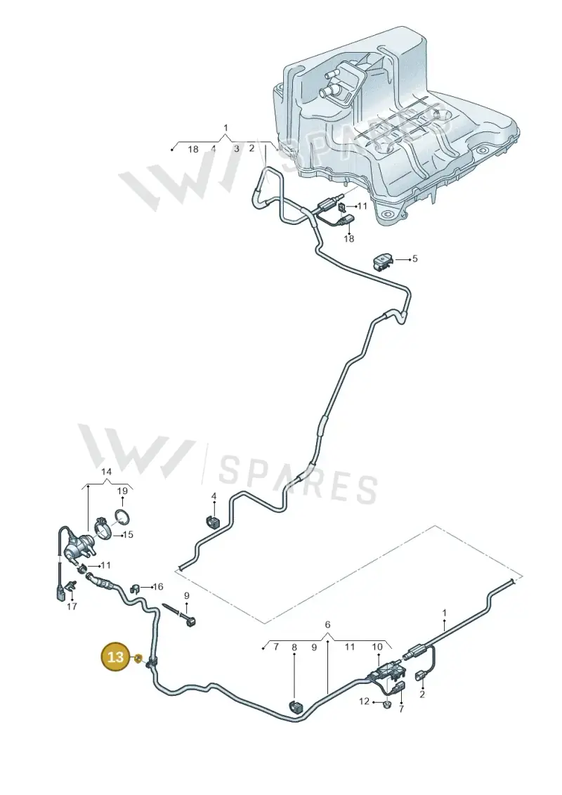 N91123501 — Audi A8L (2017-2022) diagram 838201700, position 13