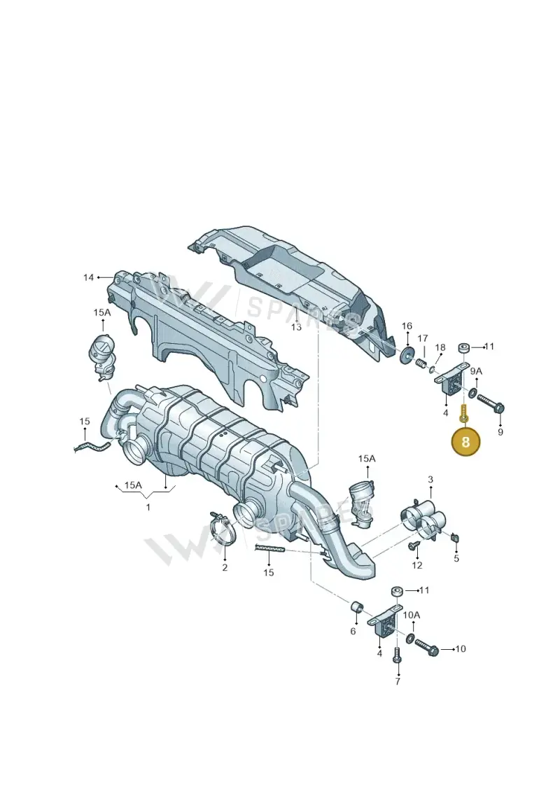 N91124501 — Audi R8 Spyder (2015-2024) diagram 872253850, position 8