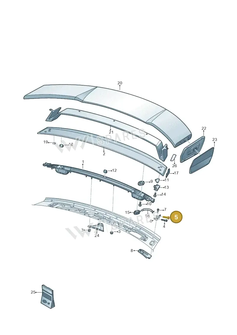 N91124501 — Audi TTRS Coupe (2016-2023) diagram 898827700, position 5