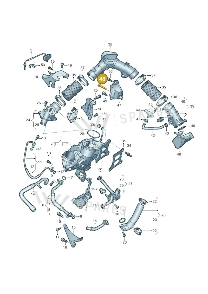 N91124501 — Audi A5 Limo 2.0 (2024-) diagram 8wk145175, position 48