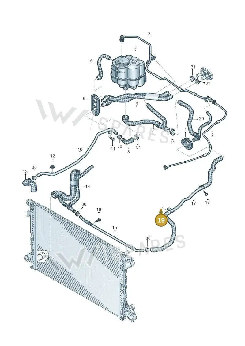 N91126102 — Audi A5 Sportback (2016-2020) diagram 849121107, position 19