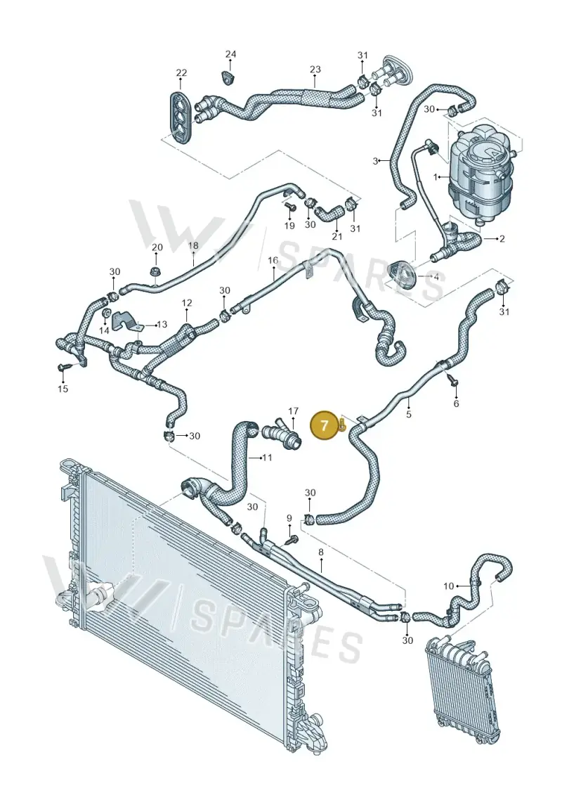 N91126102 — Audi A5 Sportback (2016-2020) diagram 849121920, position 7