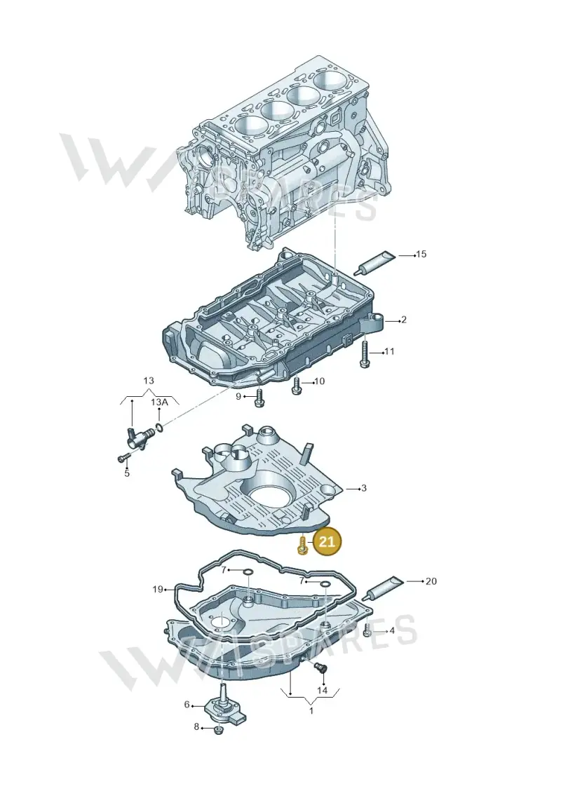 N91127901 — Audi TTS Coupe 2.0 (2014-2023) diagram 745103190, position 21