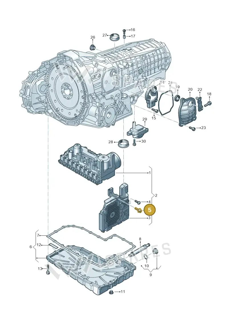 N91127901 — Audi A7 Sportback (2014-2018) diagram 798325800, position 5