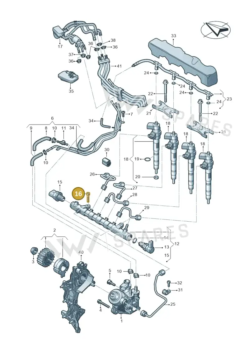 N91128701 — Audi A5 Limo 2.0 (2024-) diagram 430130650, position 16