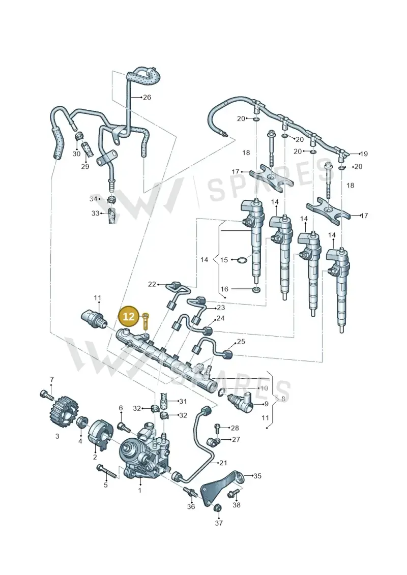 N91131601 — Audi Q3 2.0 TDI (2014-2019) diagram 689130200, position 12