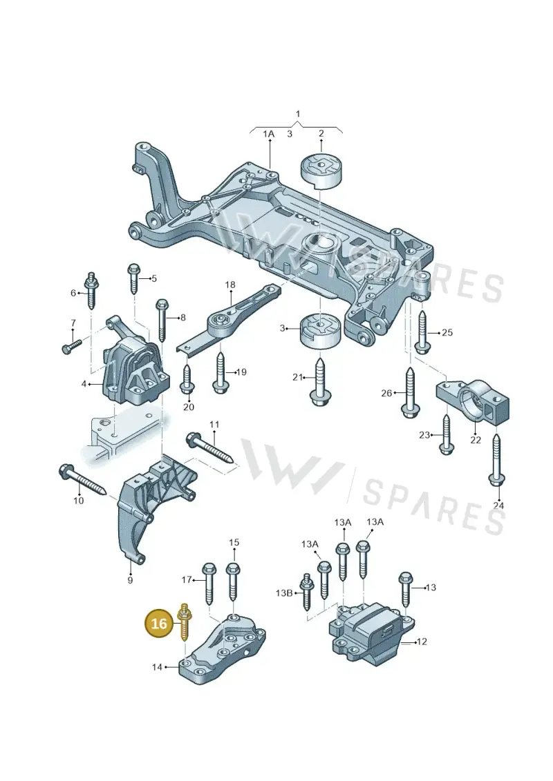 N91133202 — Audi Q3 2.0 TDI (2014-2019) diagram 855199200, position 16