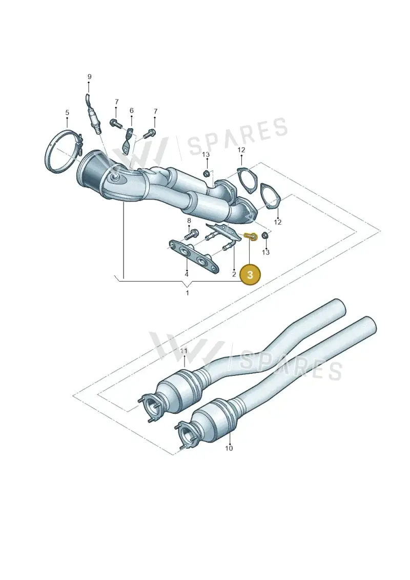 N91136102 — Audi RS3 Sportback (2015-2016) diagram 676253500, position 3