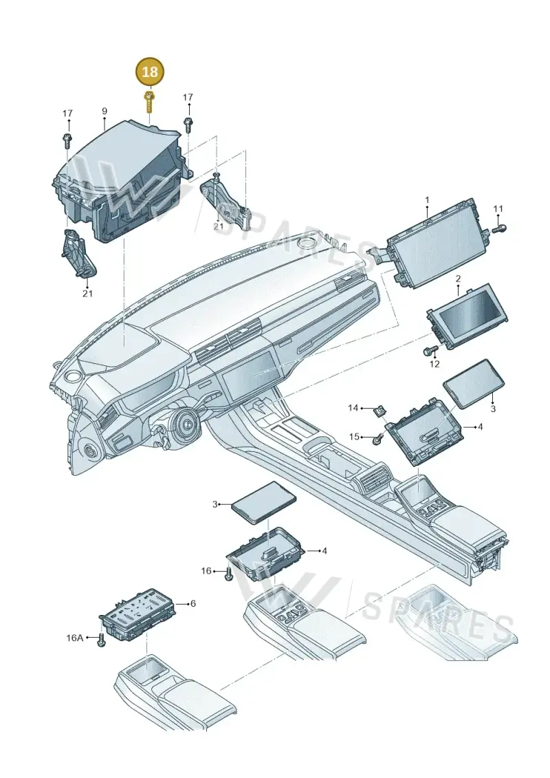 N91138701 — Audi A8L (2017-2022) diagram 838919000, position 18
