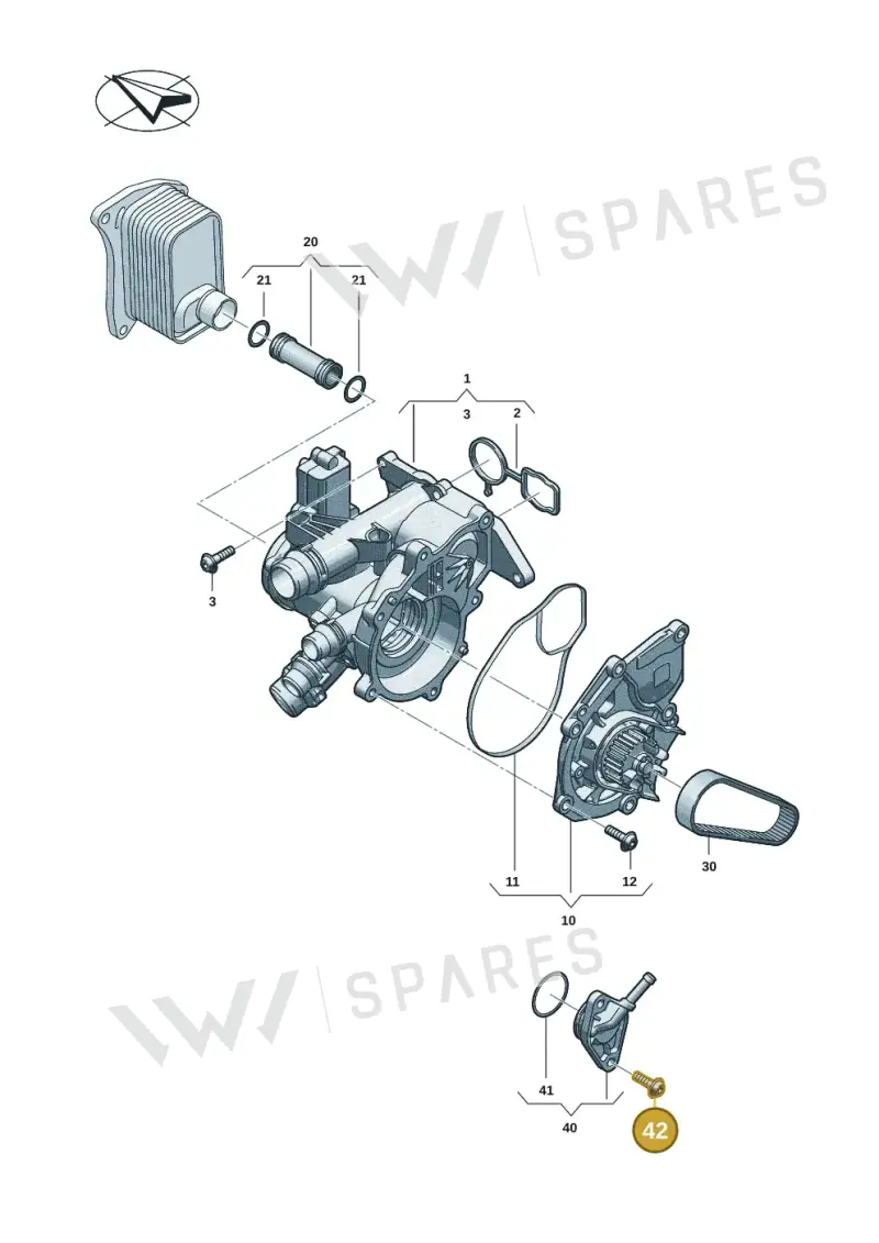 N91139701 — Audi A5 Limo 2.0 (2024-) diagram 06r121000, position 42