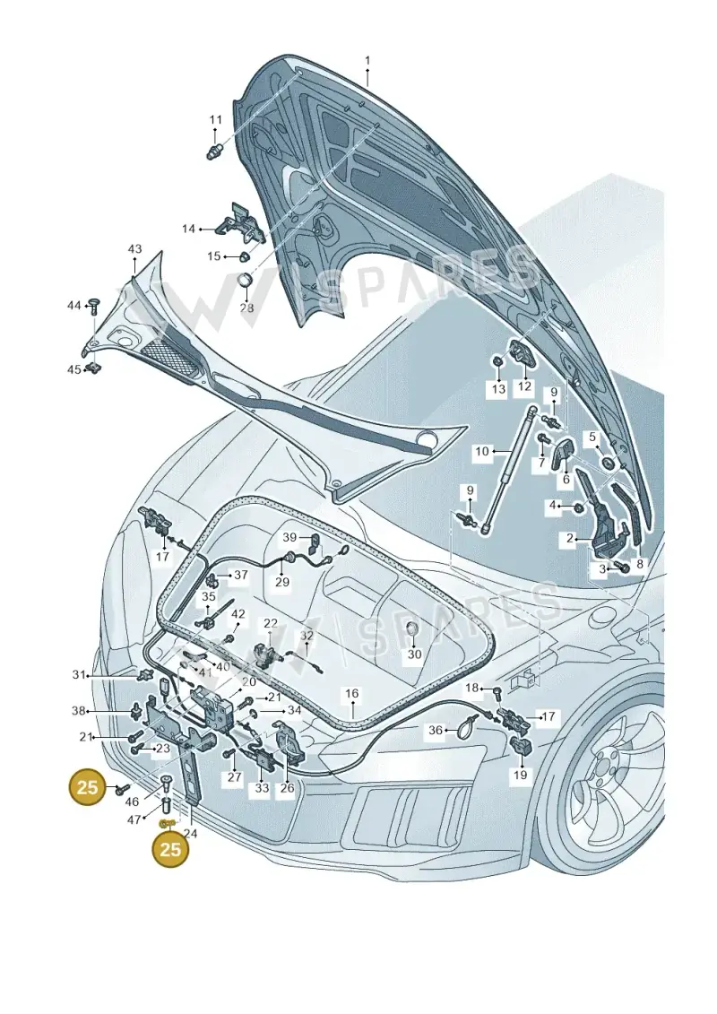N91140301 — Audi R8 Spyder (2015-2024) diagram 872823000, position 25