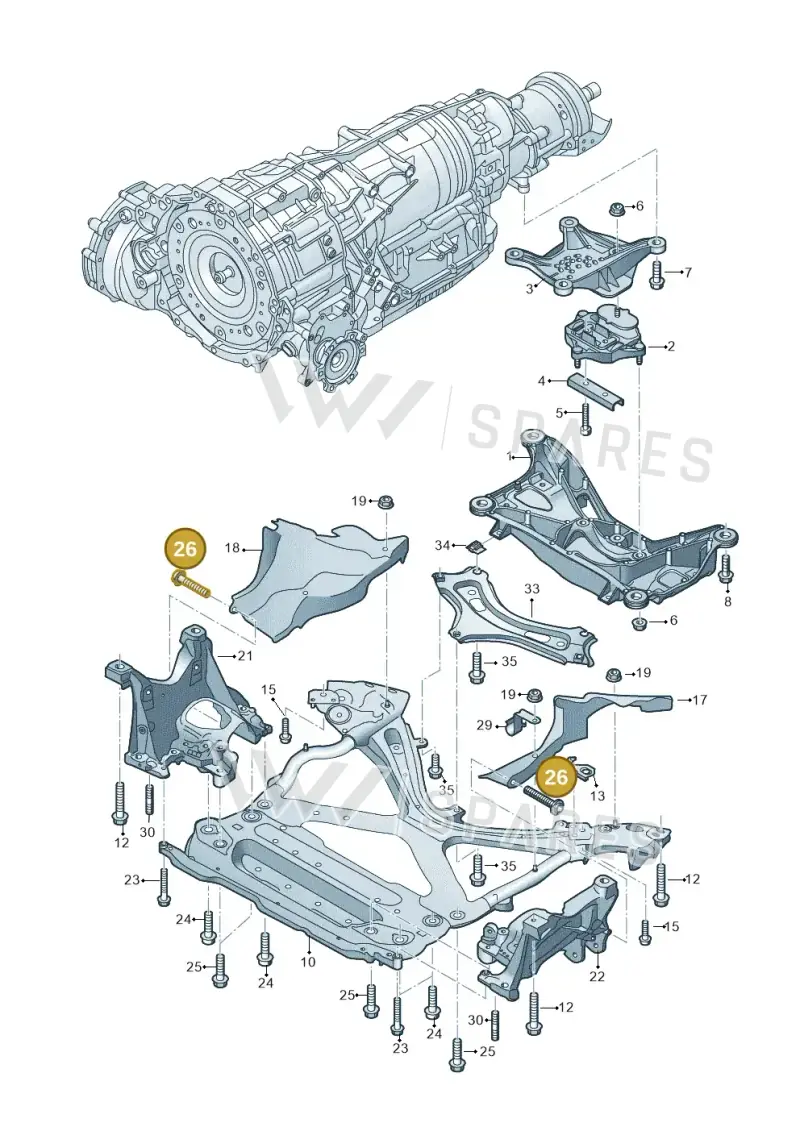 N91140301 — Audi A6 2.0 (2018-) diagram 896399700, position 26