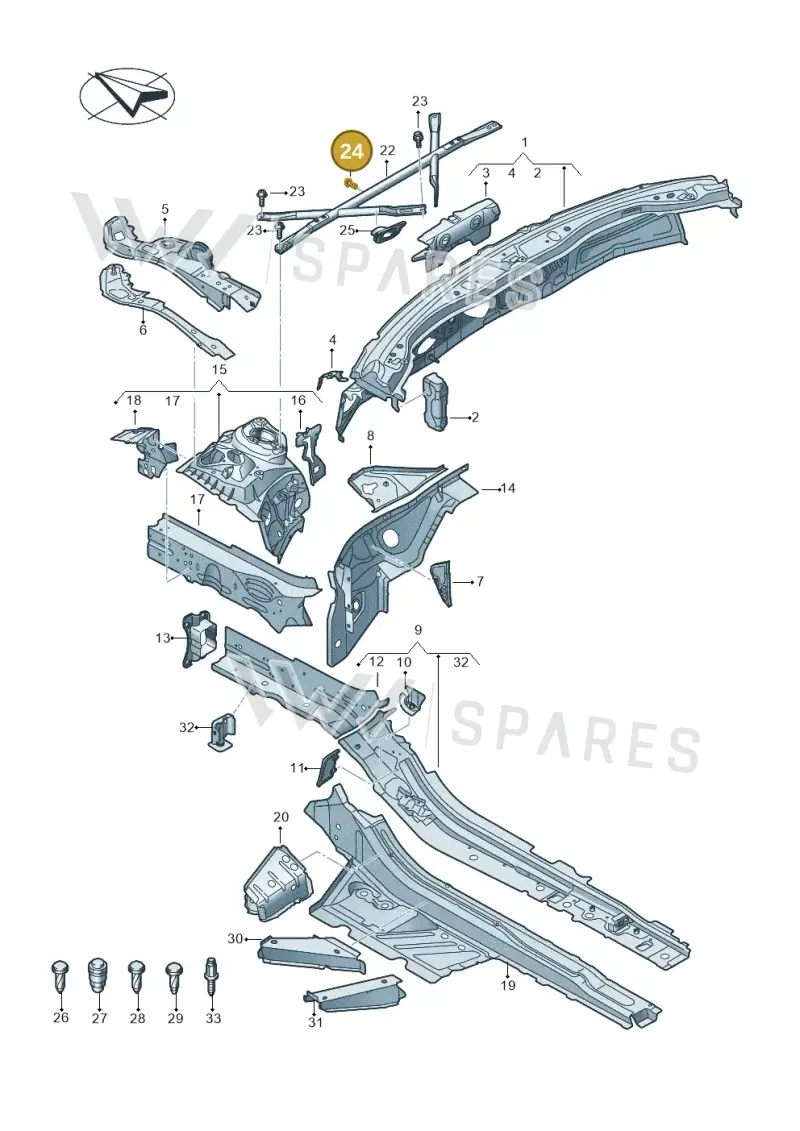 N91140701 — Audi RS6 Avant (2019-) diagram 537803000, position 24
