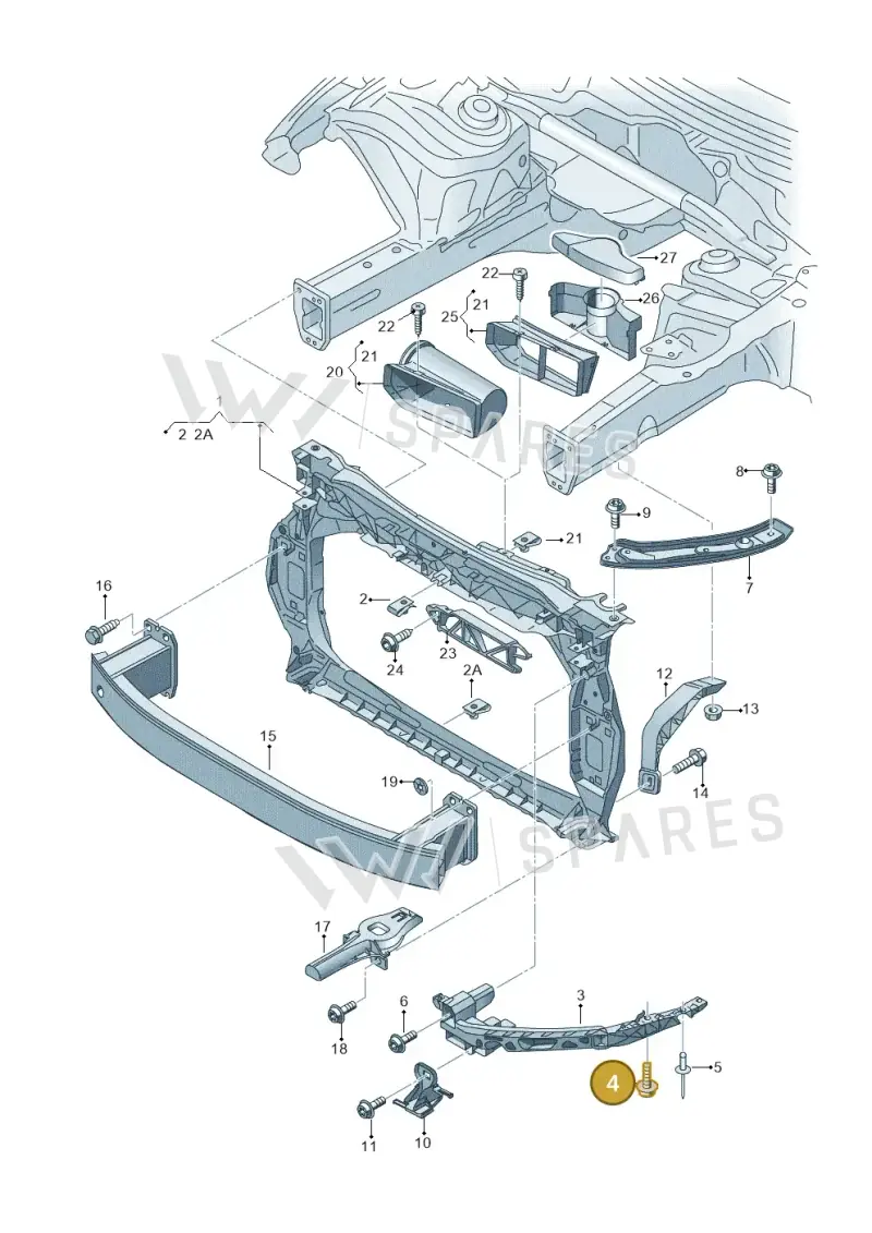 N91140701 — Audi Q3 1.4 (2016-) diagram 728805000, position 4