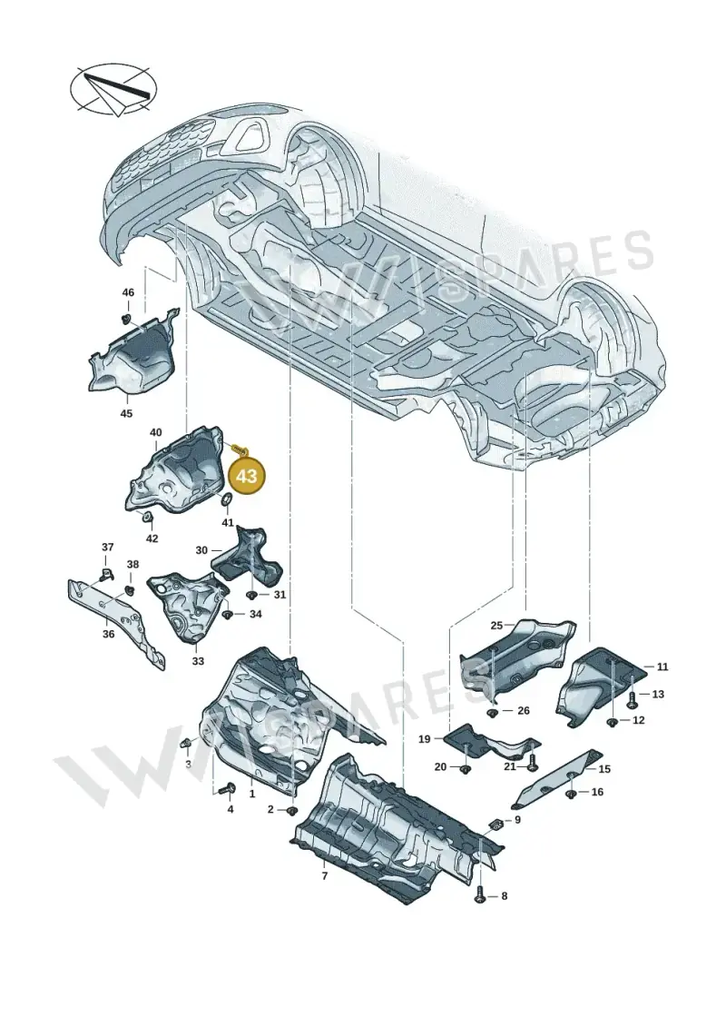 N91140701 — Audi A5 Limo 2.0 (2024-) diagram 8wk804000, position 43