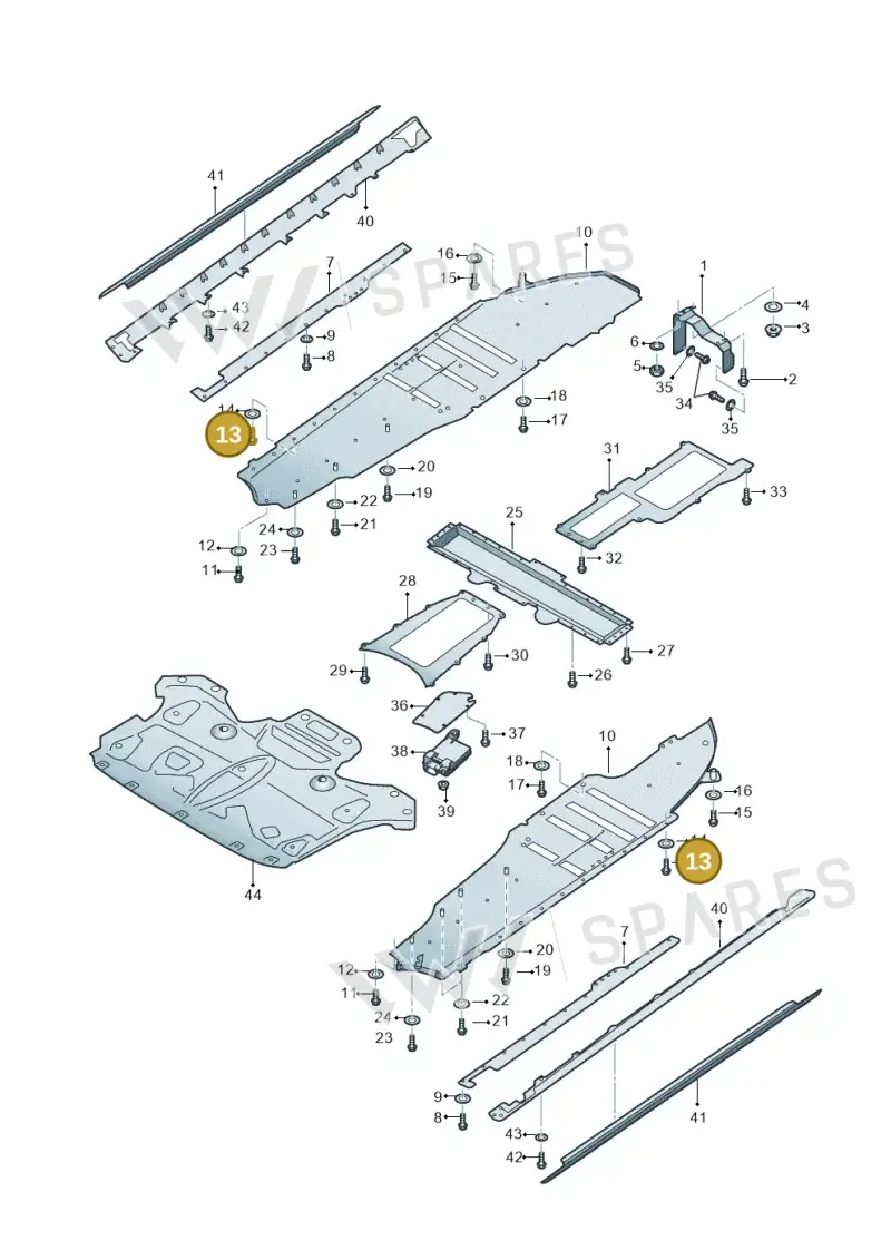 N91142202 — Audi A8L qu. 3.0 TDI (2013-2018) diagram 696825000, position 13