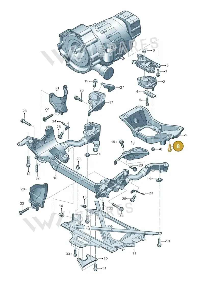N91145101 — Audi A5 Cabrio 2.0 (2011-2017) diagram 670399600, position 8