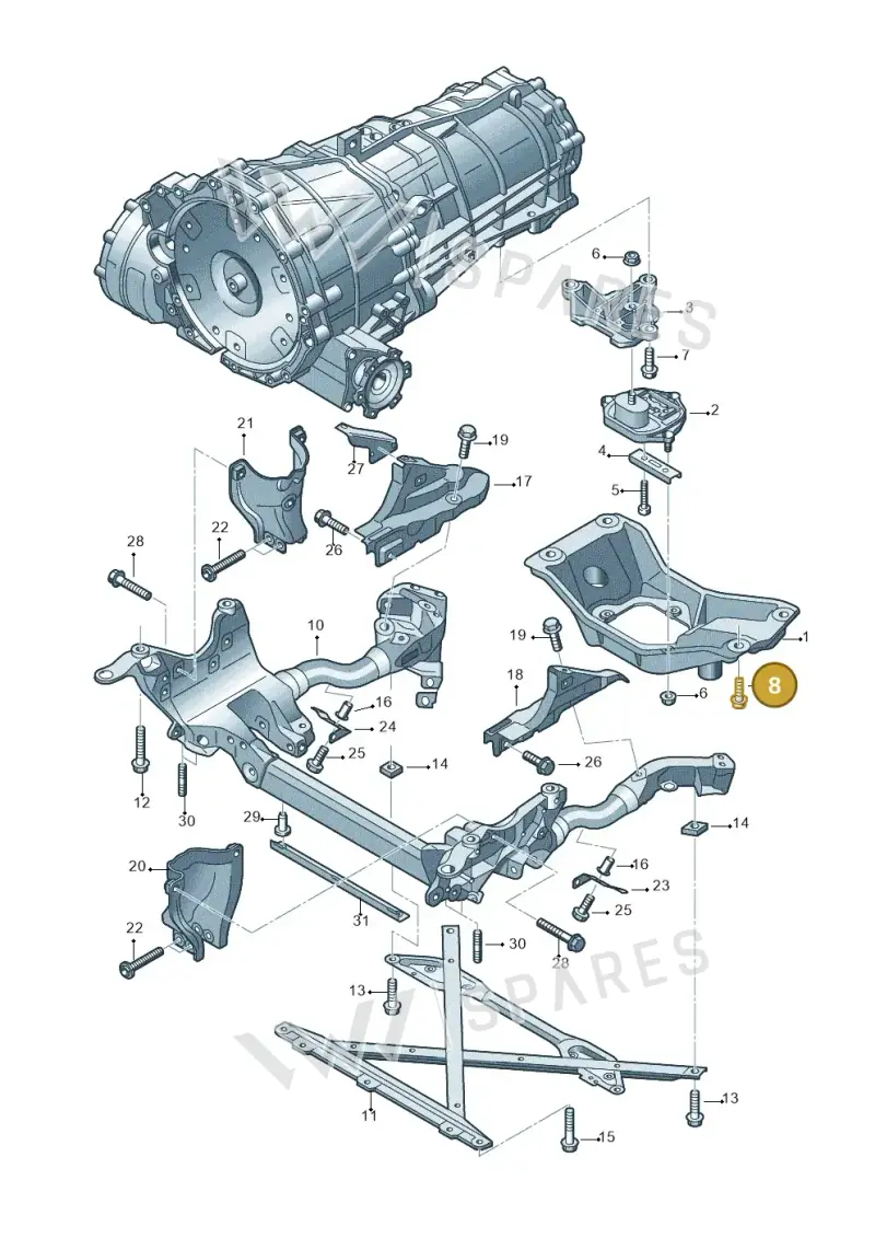 N91145101 — Audi Q5 qu. 2.0 TDI (2012-2017) diagram 724399200, position 8