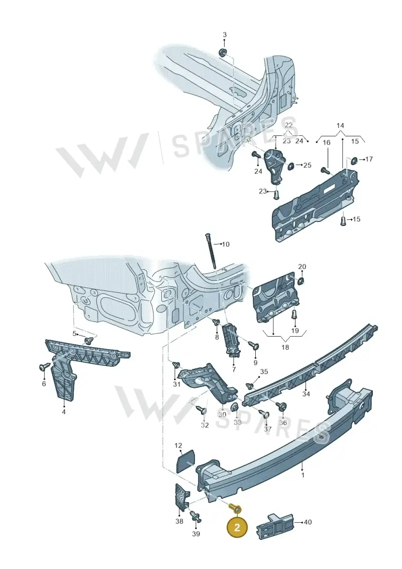 N91147201 — Audi RS6 Avant (2019-) diagram 430807050, position 2