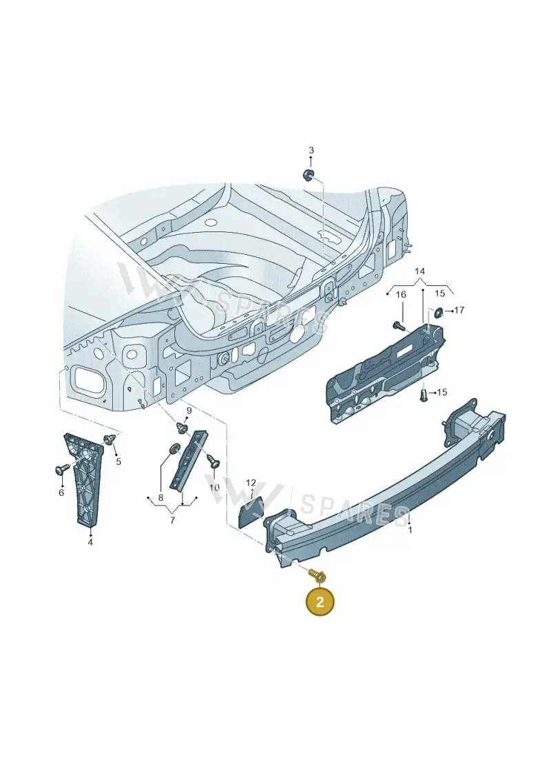 N91147201 — Audi RS7 Sportback (2019-) diagram 538807500, position 2