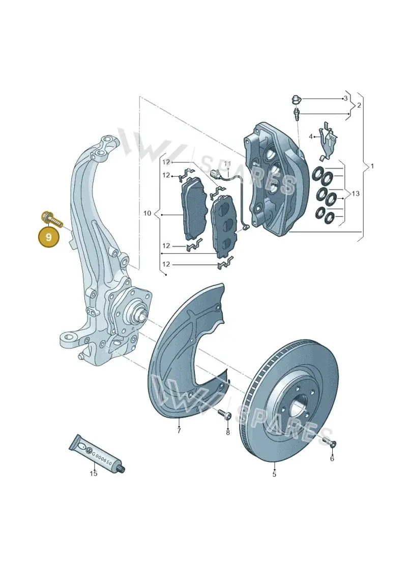 N91147601 — Audi Q8 Quattro 3,0 (2018-) diagram 859615400, position 9